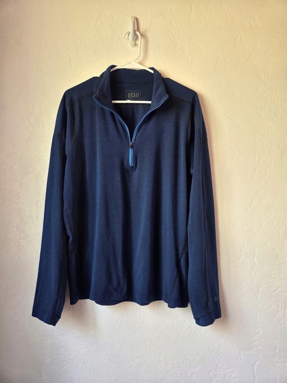 Stio Tipton Tech Quarter Zip Men's Blue Large